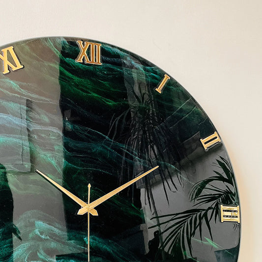 Lush Resin Clock 17.5 Inches