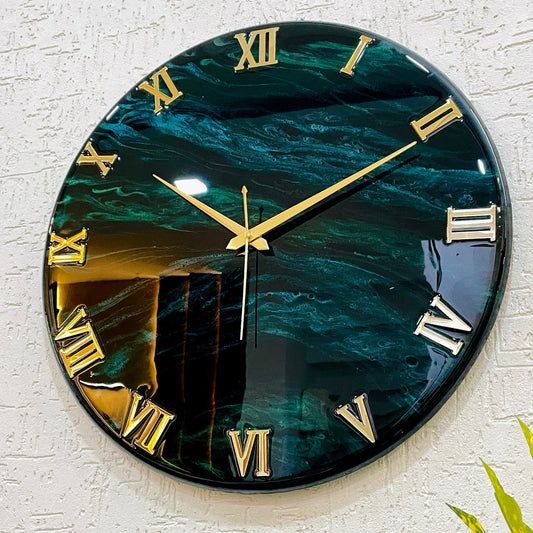 Lush Resin Clock 17.5 Inches