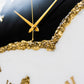 Black Peak Handmade Resin Clock 17.5 Inches