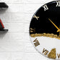 Black Peak Handmade Resin Clock 17.5 Inches