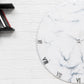 Silver Dust Handmade Resin Clock 17.5 Inches