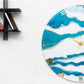 Blue Falls Handmade Resin Silent Wall Clock 27 Inches