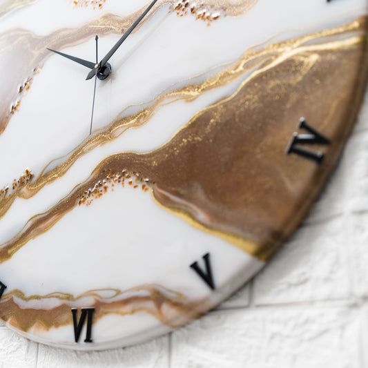 Choco Falls Handmade Resin Silent Wall Clock 27 Inches