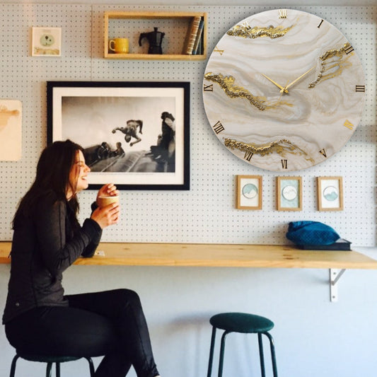 Creamy Desert Silent Wall Clock 27 Inches