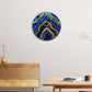 Blue Geode Clock Regular Size  17.5 Inches
