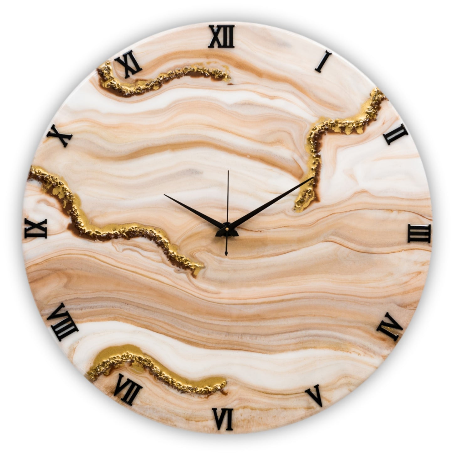 Sandy Resin Clock 17.5 Inches