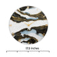 Black Falls Handmade Resin Clock 17.5 Inches