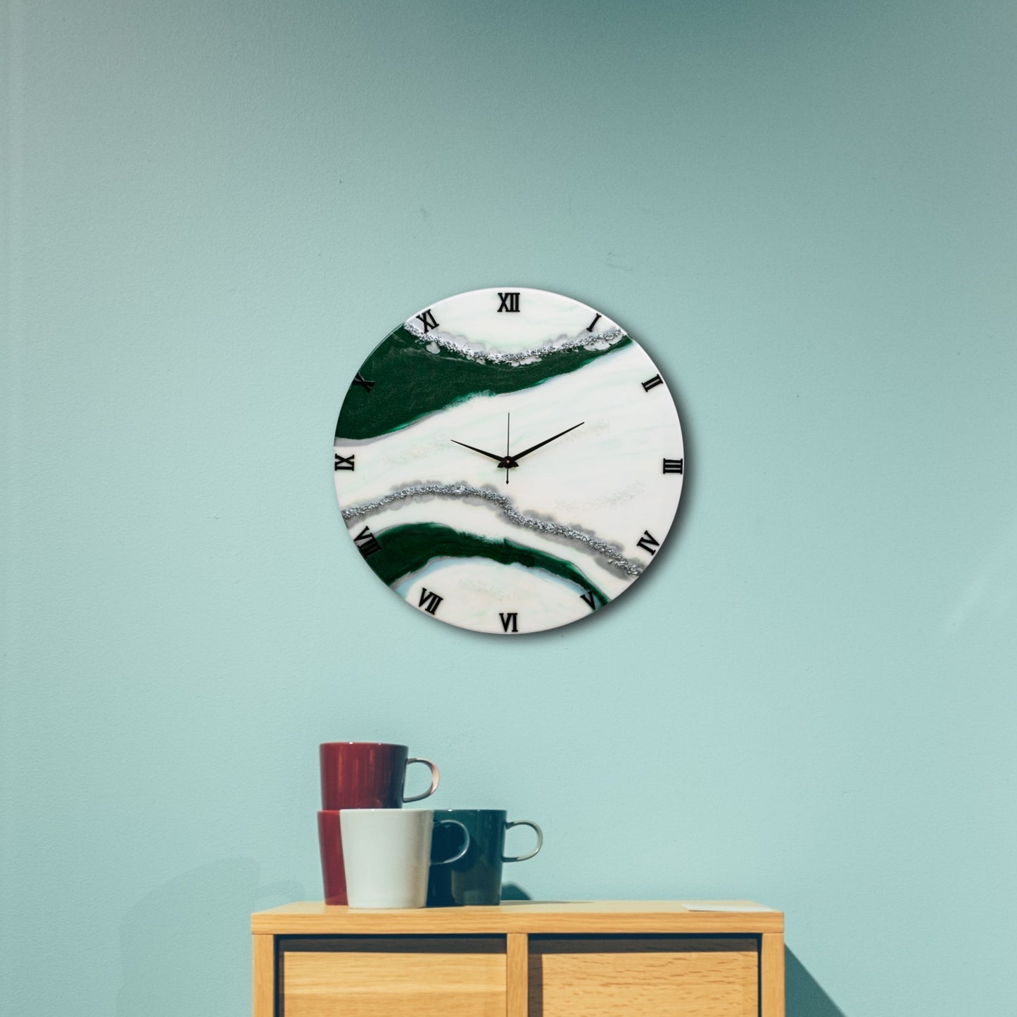 Ivy Handmade Resin Silent Wall Clock