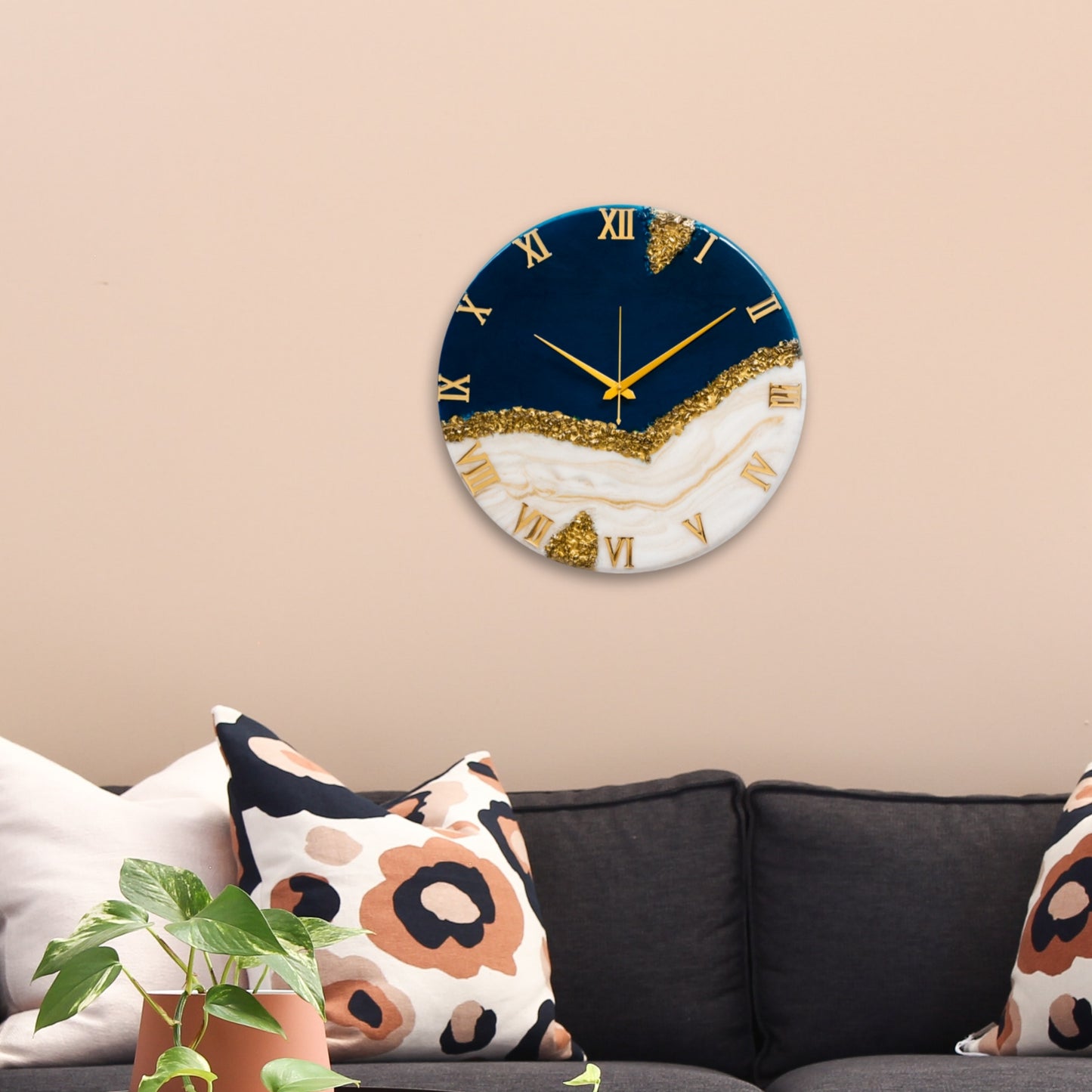 The Blue Peak Resin Clock 17.5 inches