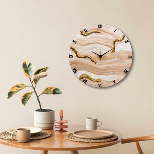 Sandy Resin Silent Wall Clock 27 Inches