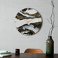 Black Falls Handmade Resin Clock 17.5 Inches