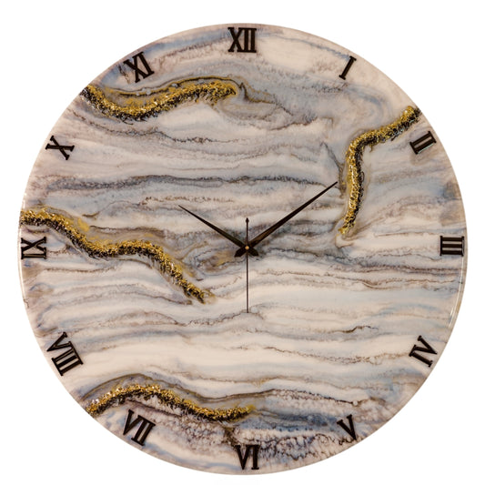 Black & White Desert Medium Size Silent Clock 17.5 Inches.