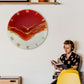 Red Stunner Large Silent Wall Clock 27 Inches