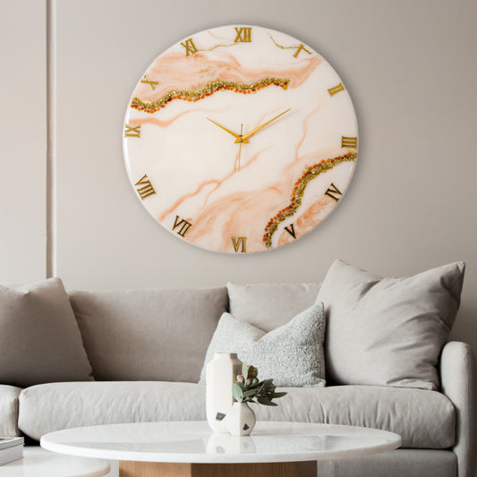 Flames Large Silent Wall Clock 27 Inches