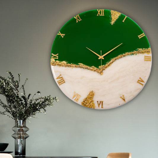Green Peak Silent Wall Clock 27 Inches
