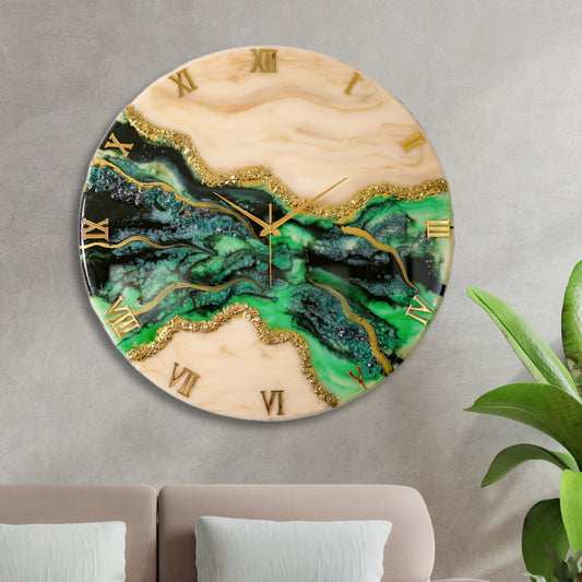 Green Pond Silent Wall Clock 27 Inches