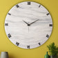 Silver Desert Silent Wall Clock 27 Inches
