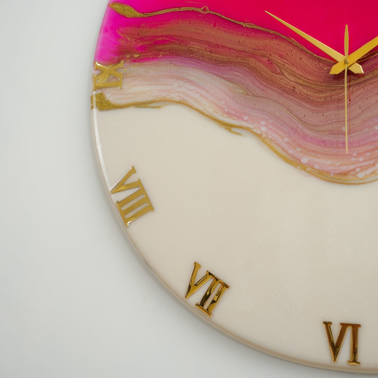 Pretty Pink Large Silent Wall Clock