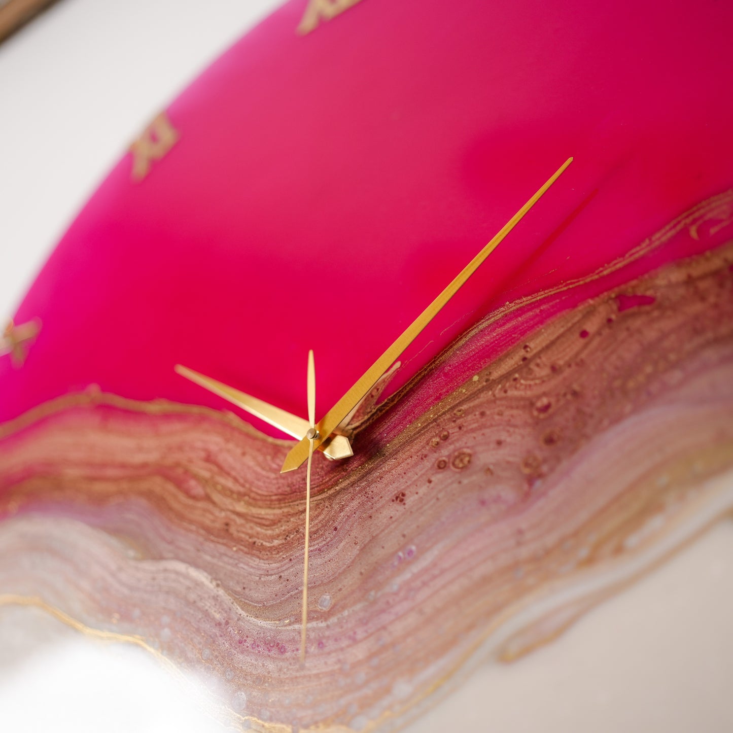 Pretty Pink Medium Size Silent Clock 17.5 inches