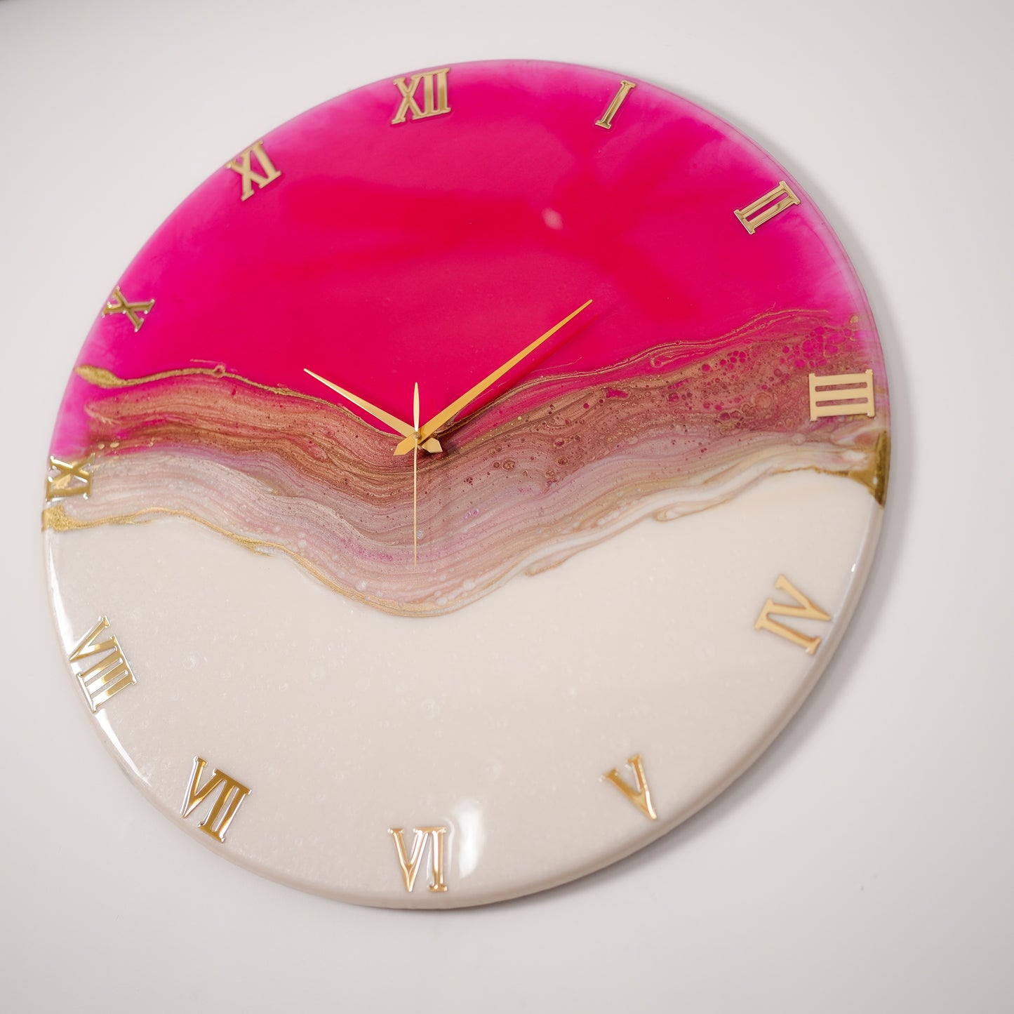Pretty Pink Large Silent Wall Clock