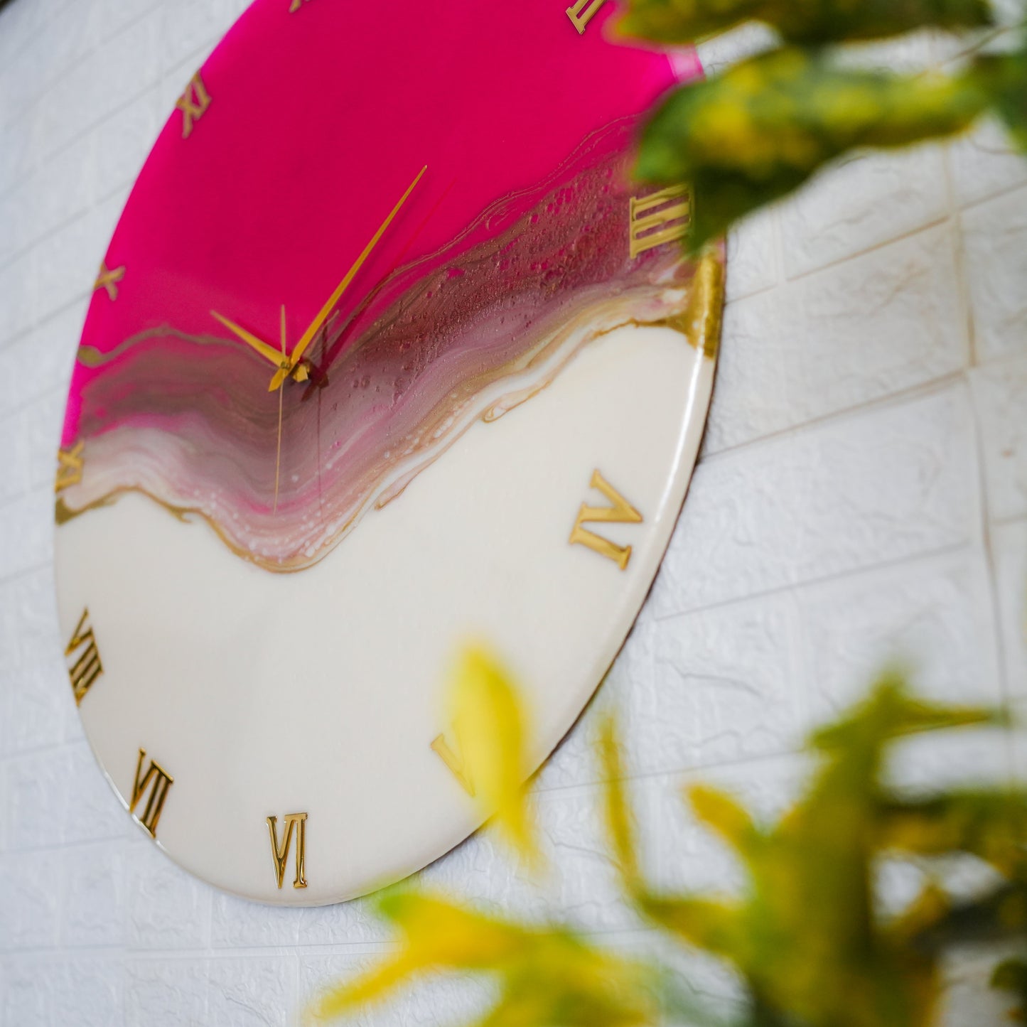 Pretty Pink Large Silent Wall Clock