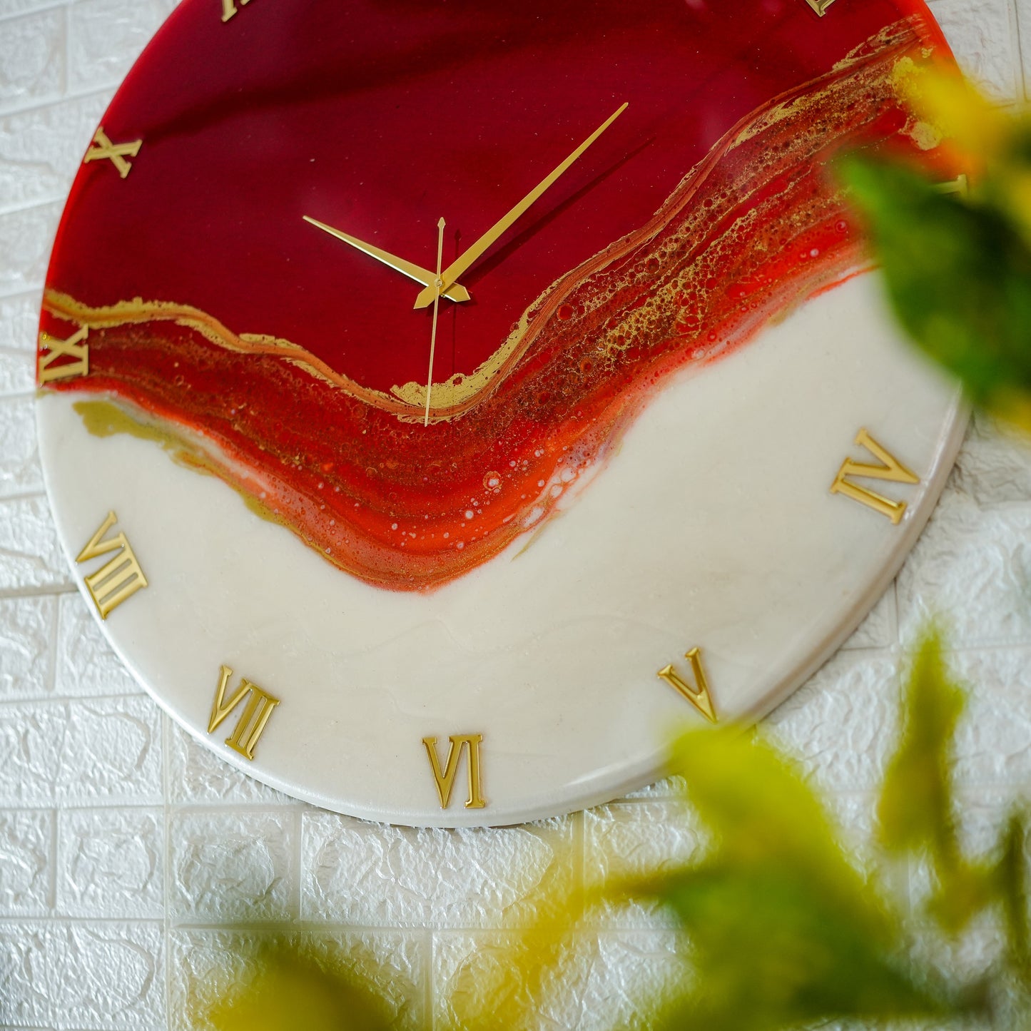 Red Stunner Large Silent Wall Clock 27 Inches
