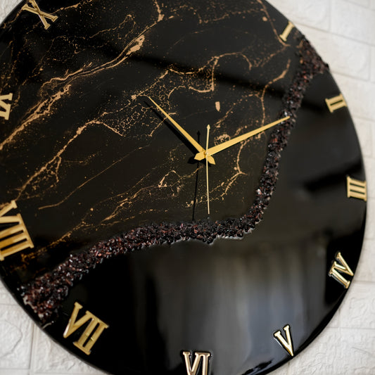 Black Stunner Silent Wall Clock 27 Inches