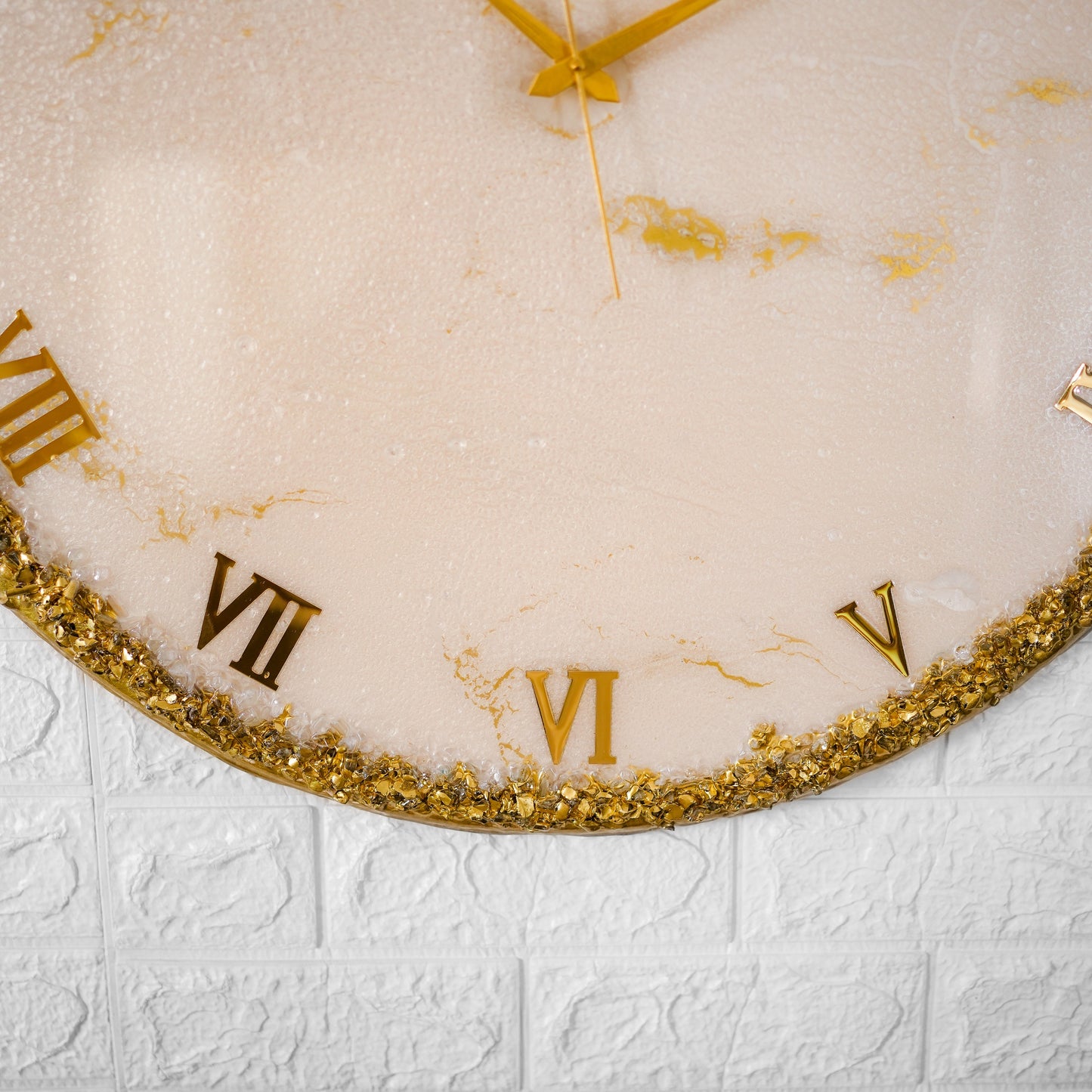 Golden Ring Medium Size Silent Clock 17.5 Inches