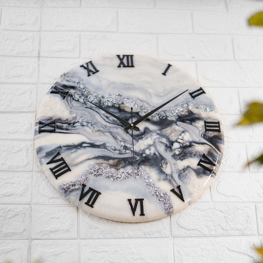 Black & White Silent Clock 27 inches