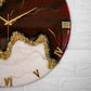 Maroon Stunner Medium Size Silent Clock 17.5 Inches