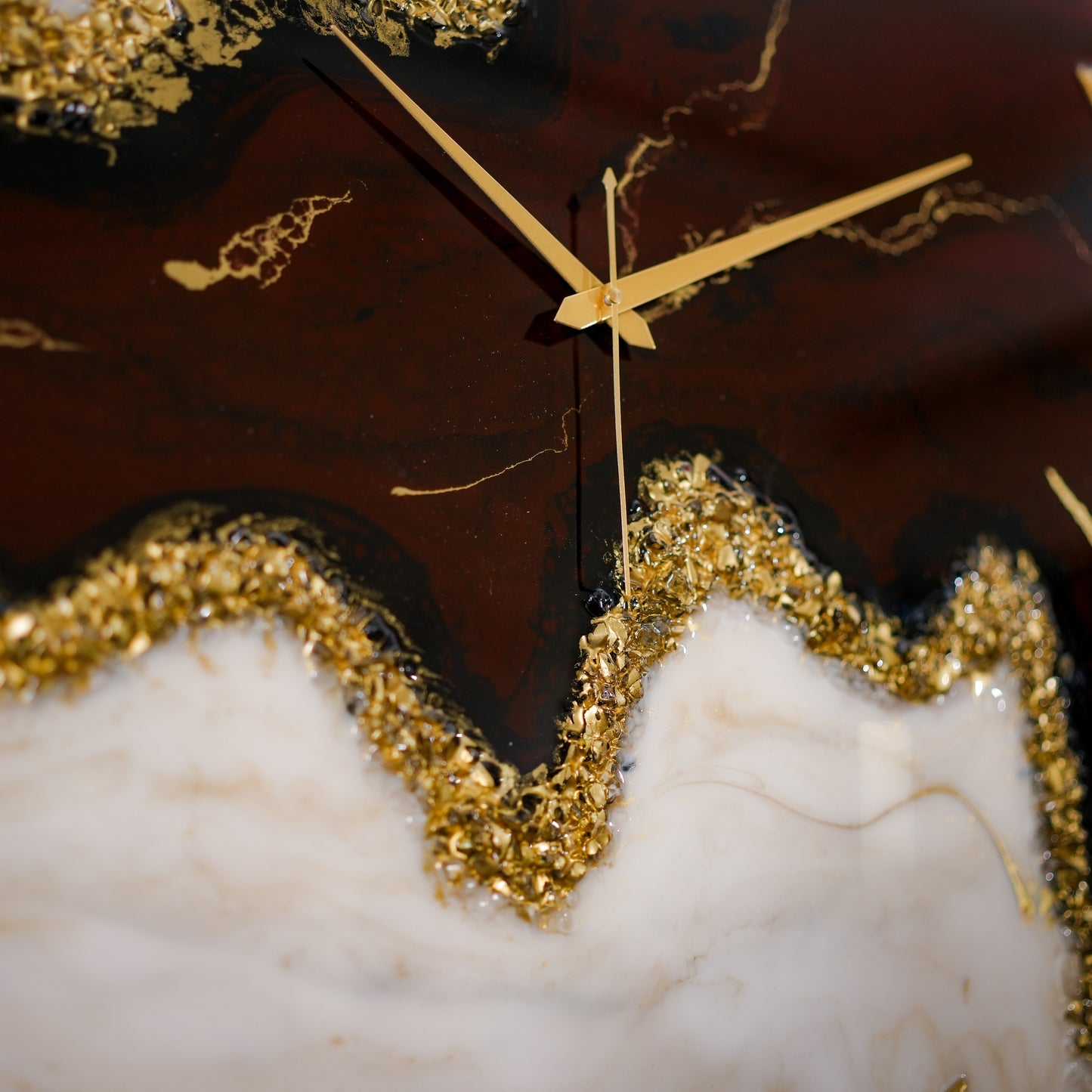 Maroon Stunner Medium Size Silent Clock 17.5 Inches