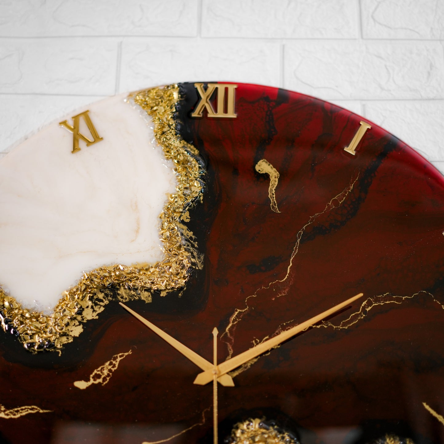 Maroon Stunner Silent Wall Clock 27 Inches