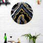 Black Geode Wall Clock 27 Inches