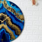 Blue Geode Clock Regular Size  17.5 Inches