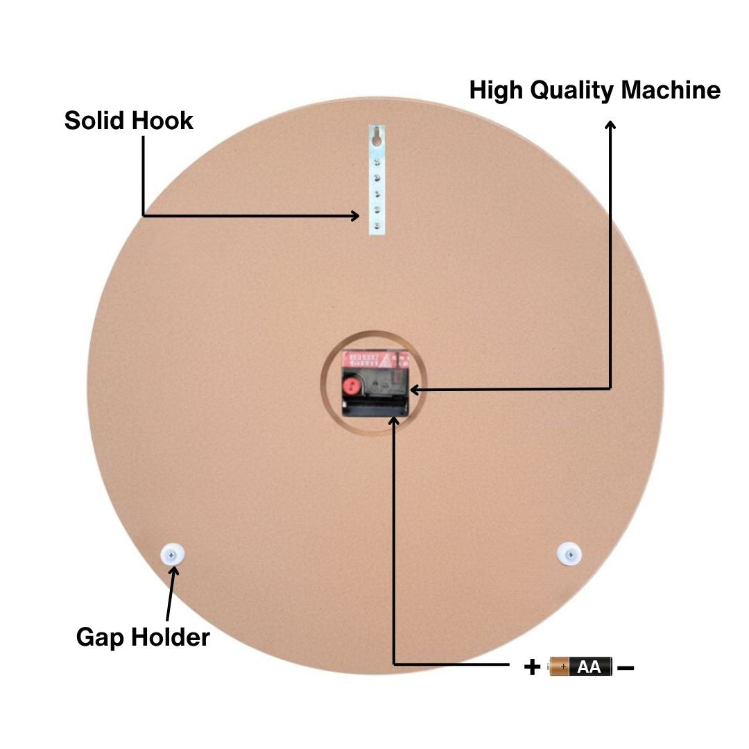 Creamy Desert Silent Wall Clock 27 Inches