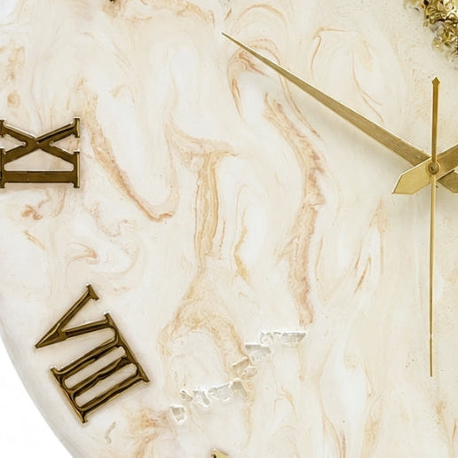 Caramel Gold Clock 17.5 inches