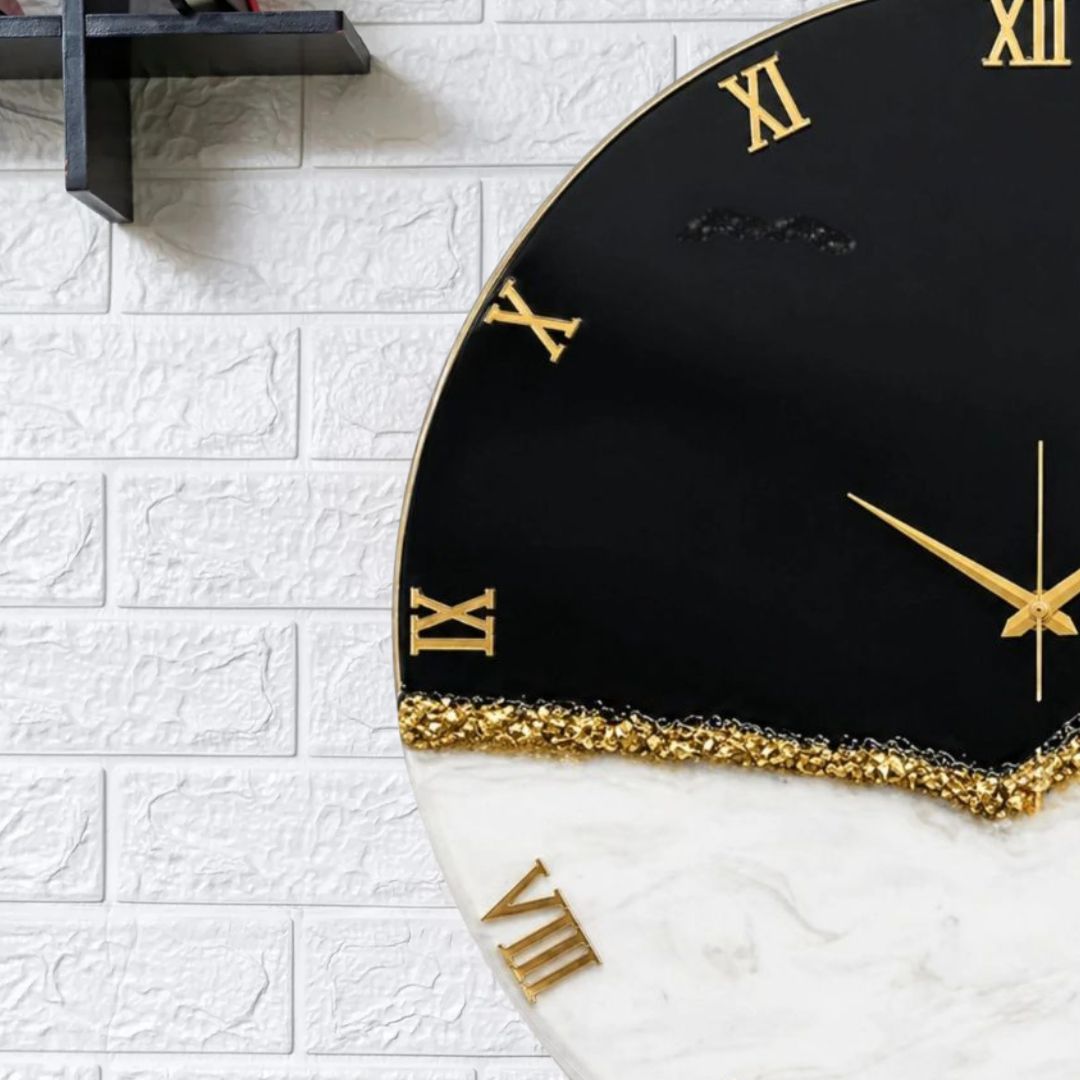 Black Peak Silent Wall Clock 27 Inches