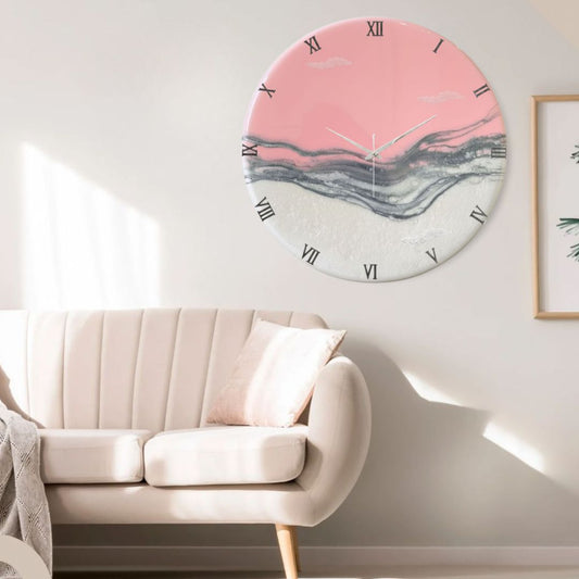 Blush Pink Silent Clock 27 Inches
