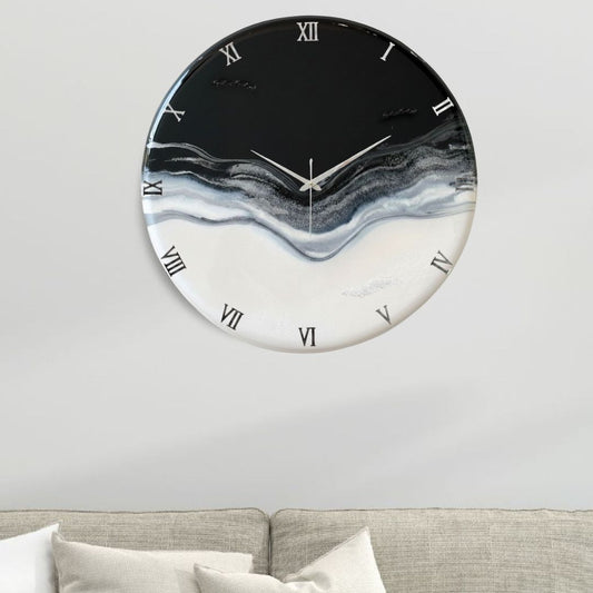 Silver Waves Silent Clock 27 inches
