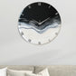 Silver Waves Silent Clock 17.5 inches
