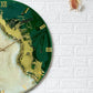 Green Fire Silent Clock 27 Inches