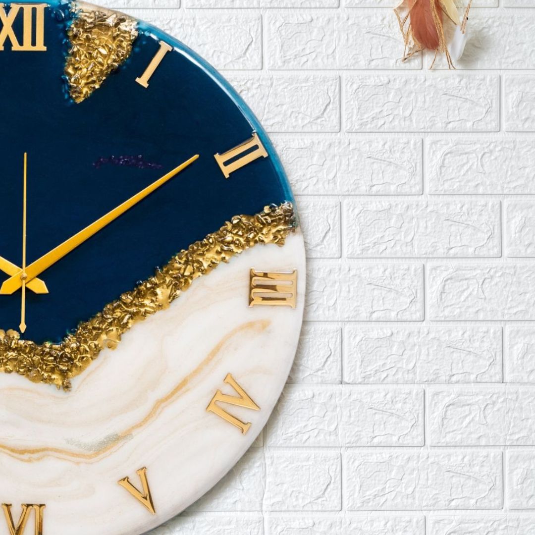 The Blue Peak Resin Clock 17.5 inches