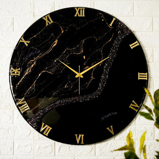 Black Stunner Silent Wall Clock 27 Inches