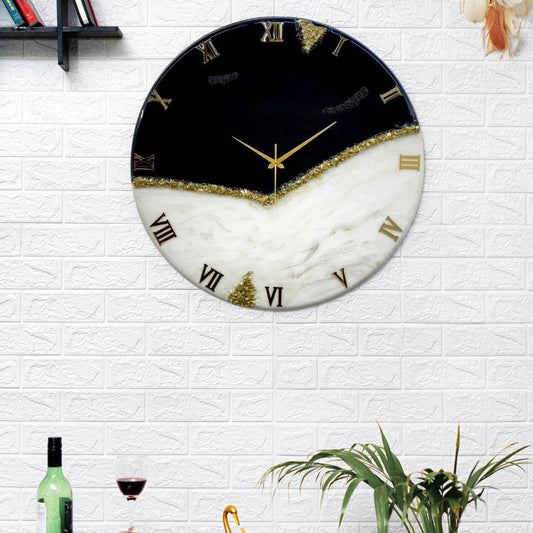 Black Peak Silent Wall Clock 27 Inches