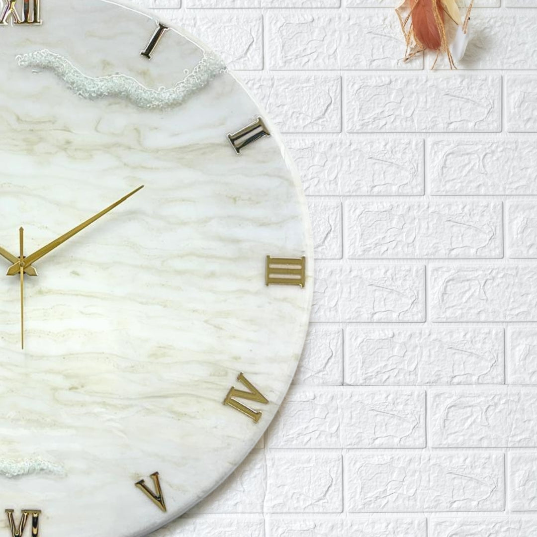 Golden Large Silent Wall Clock 27 Inches
