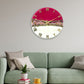 Pink Crown Medium Size Silent Clock 17.5 Inches