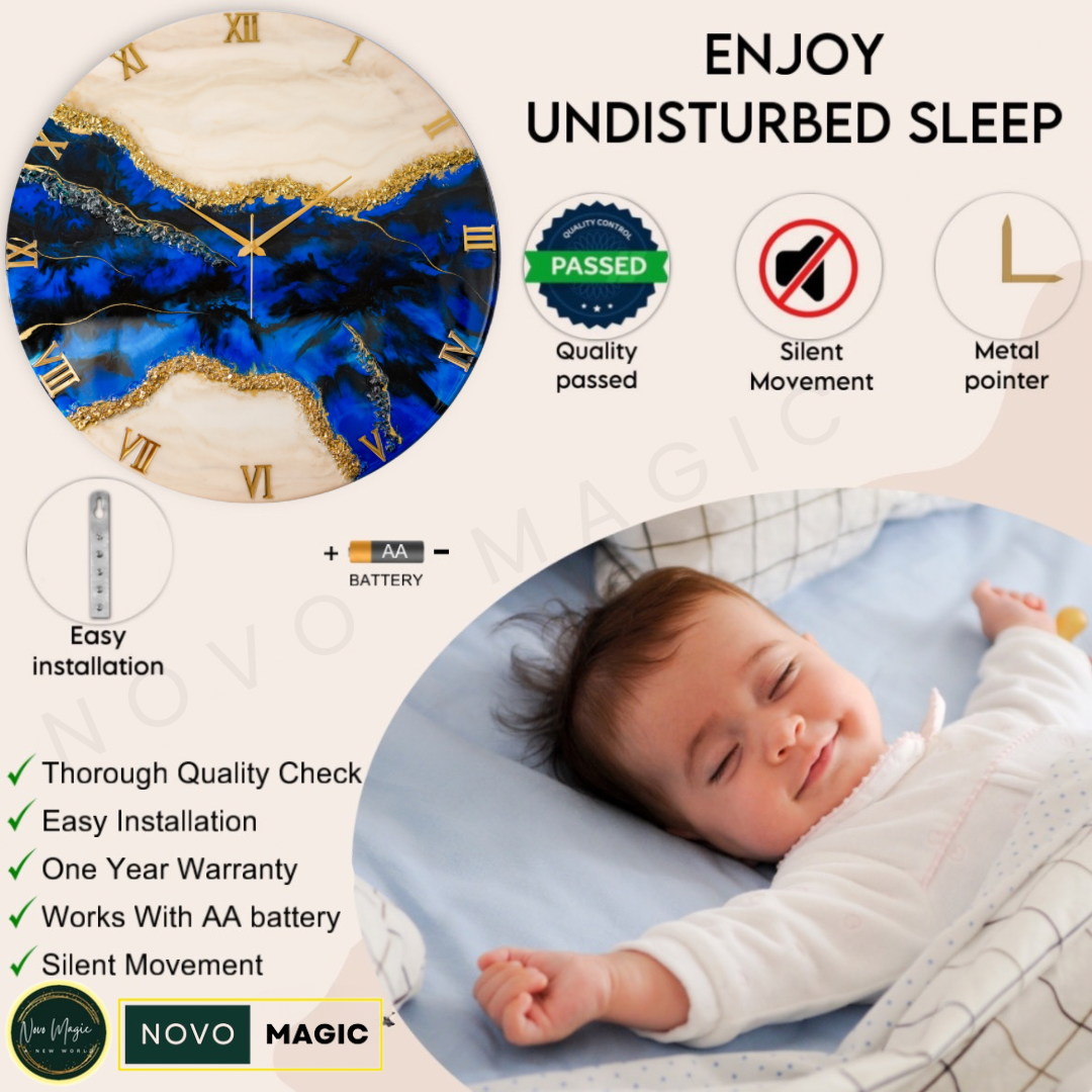 The Gem Silent Wall Clock 27 Inches