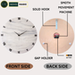 Silver Desert Silent Wall Clock 27 Inches
