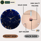 Blue Storm Medium Size Silent clock 17.5 Inches