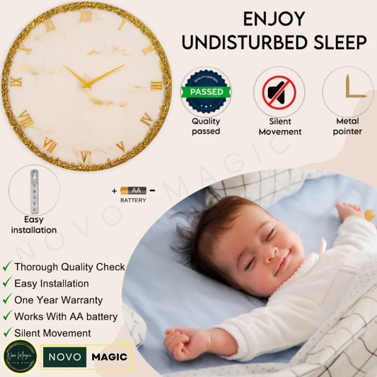 Golden Ring Silent Wall  Clock 27 Inches